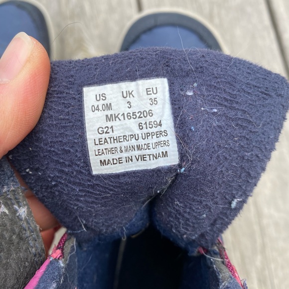 Merrell Youth Snow Storm Waterproof Winter Boots Berry Navy Size 4 Kids shoes - Picture 6 of 10